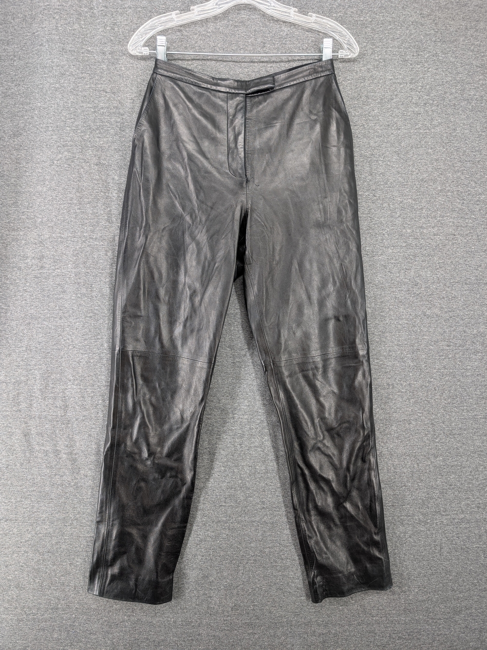 Richard Tyler Couture Black Leather Women's Trousers